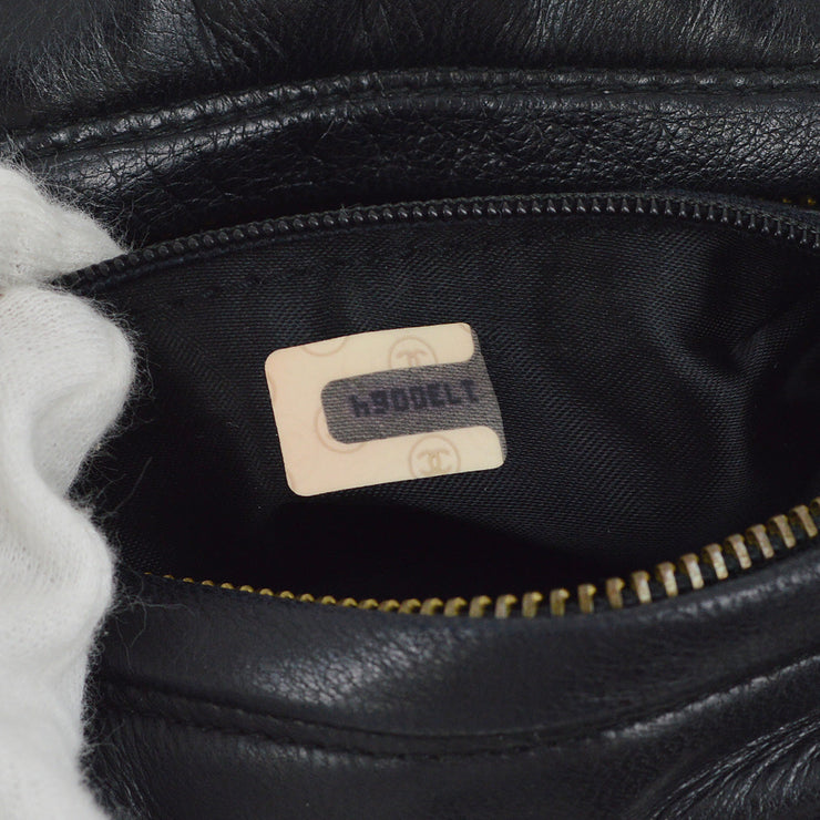 Chanel 1989-1991 Black Lambskin Camera Bag Mini