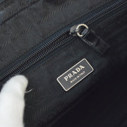 Prada Pink Black Wool Handbag