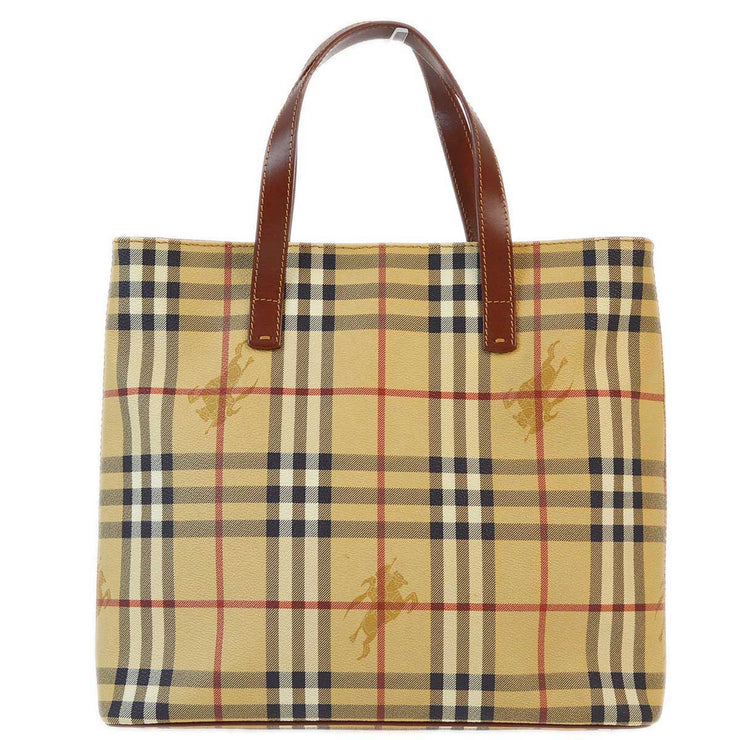 Burberry Beige House Check Tote Handbag