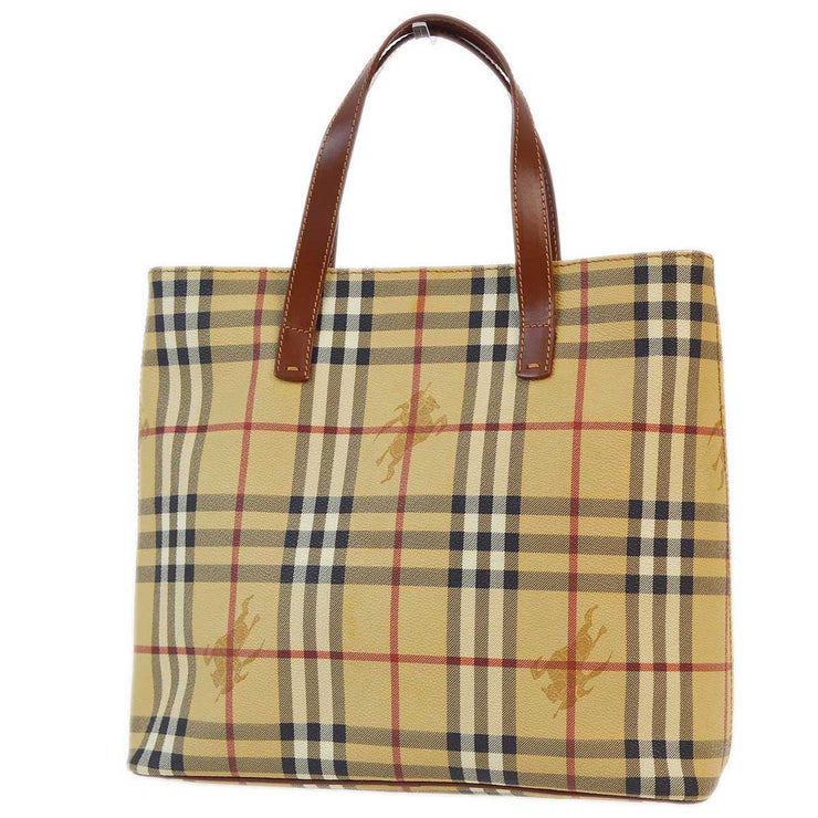 Burberry Beige House Check Tote Handbag