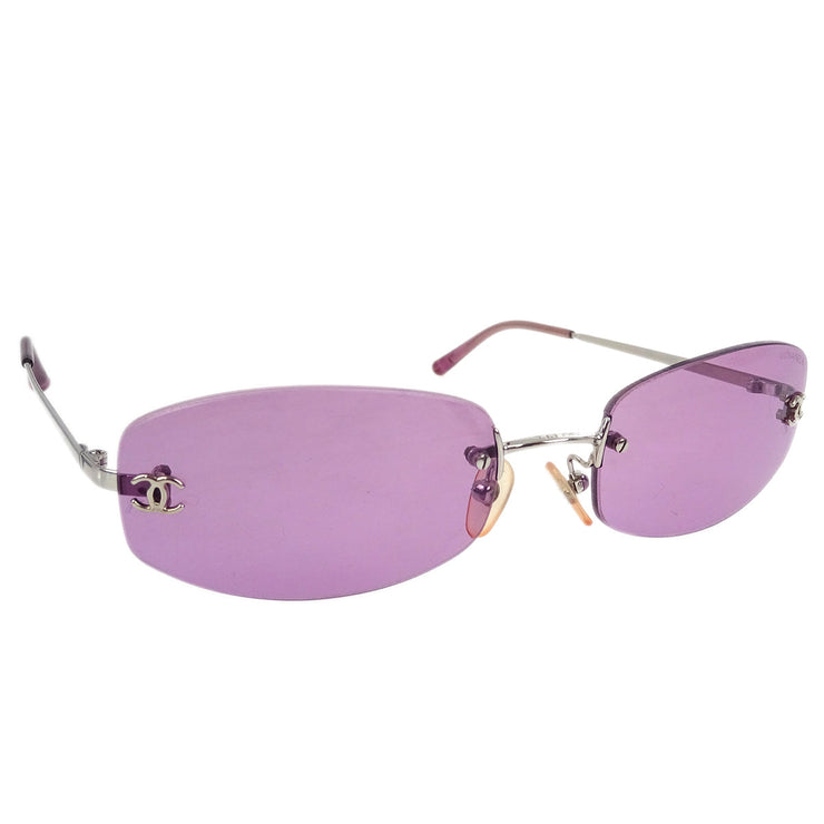 Chanel Sunglasses Eyewear Purple Small Good