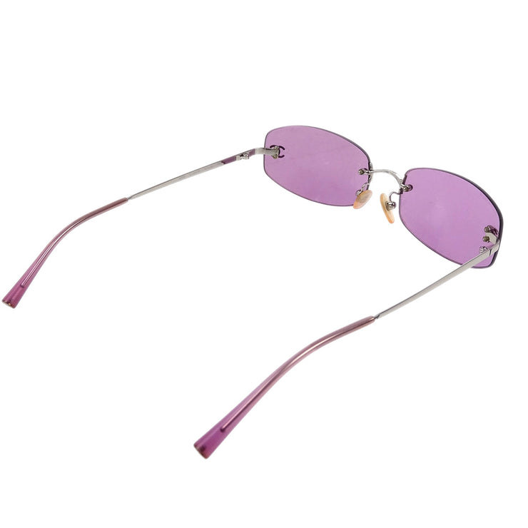 Chanel Sunglasses Eyewear Purple Small Good