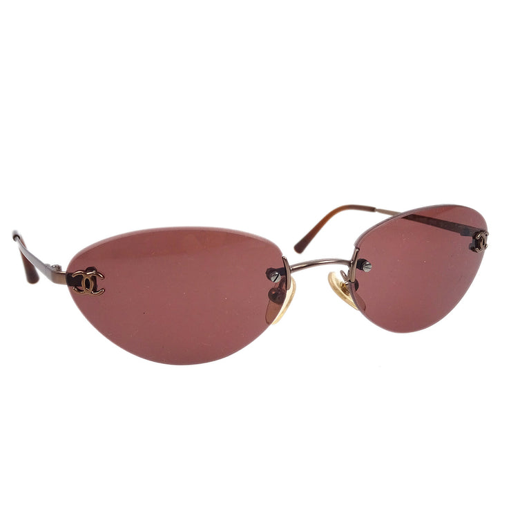 Chanel Sunglasses Eyewear Brown Small Good