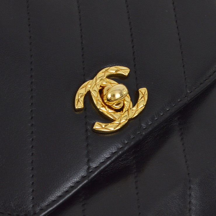 Chanel 1991-1994 Black Lambskin Camera Bag Mini