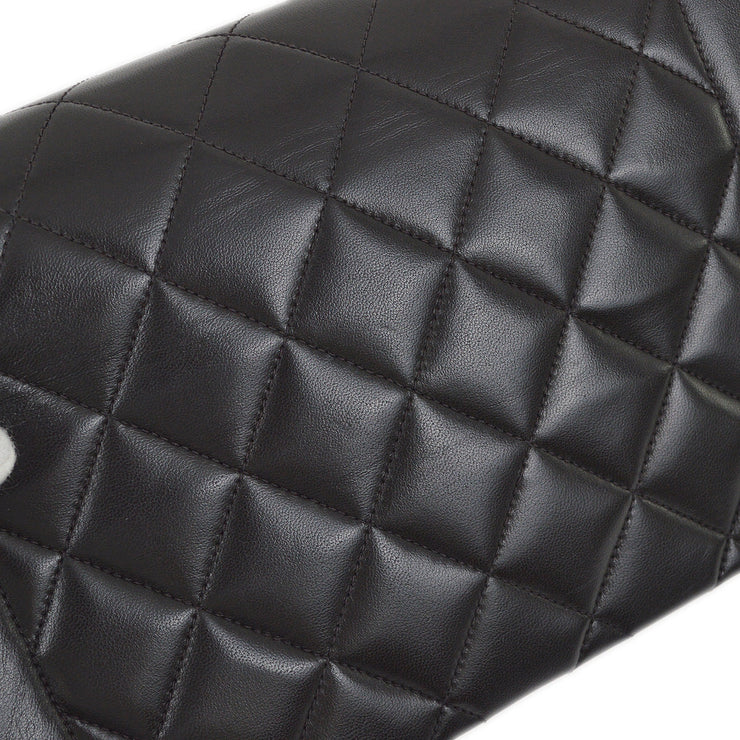 Chanel 1994-1996 Black Lambskin Medium Diana Shoulder Bag