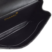 Chanel 1996-1997 Black Lambskin Double Sided Classic Flap Shoulder Bag