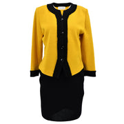 Yves Saint Laurent Setup Suit Jacket Skirt Yellow #M #9