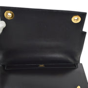 Hermes 1991 Black Box Calf Piano Handbag