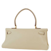 Hermes 2009 Beige Taurillon Clemence Shoulder Kelly Handbag