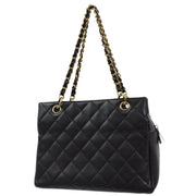 Chanel 2005-2006 Black Caviar Petite Timeless Tote PTT Chain Handbag