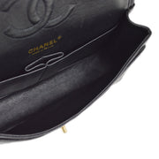 Chanel 2003-2004 Black Caviar Medium Classic Double Flap Shoulder Bag