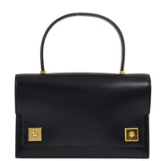 Hermes 1988 Black Box Calf Piano Handbag