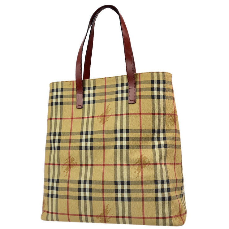 Burberry Beige House Check Tote Handbag