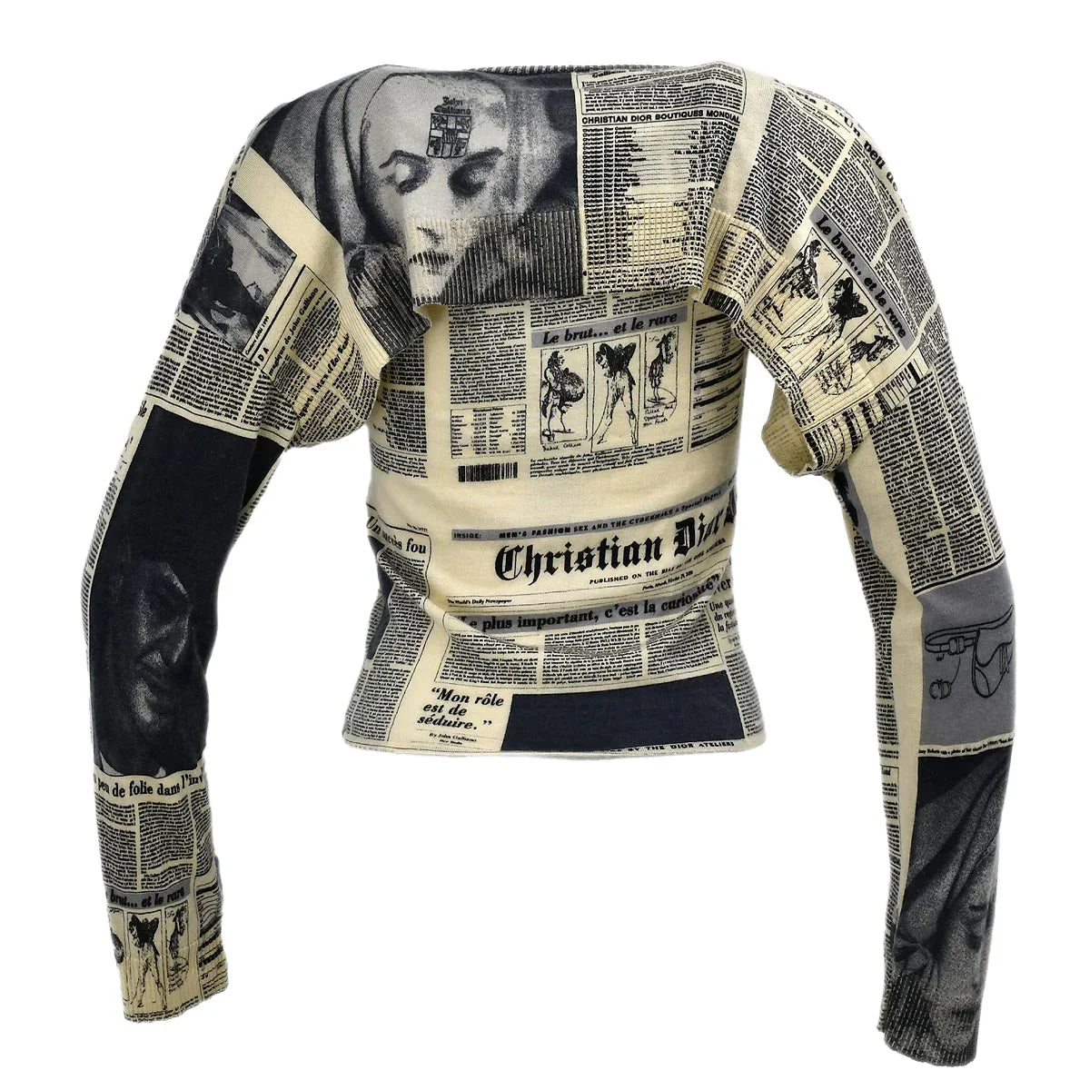 Vintage 70s Dior Boutique forrure 訳あり Christian Dior Newspaper Ensemble Beige – AMORE Vintage Tokyo