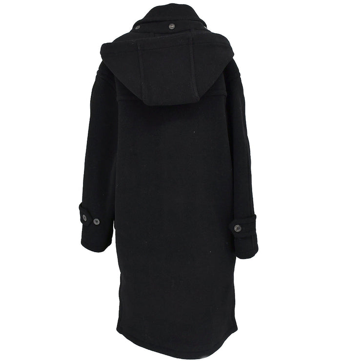 Hermes Hooded Coat Black #44