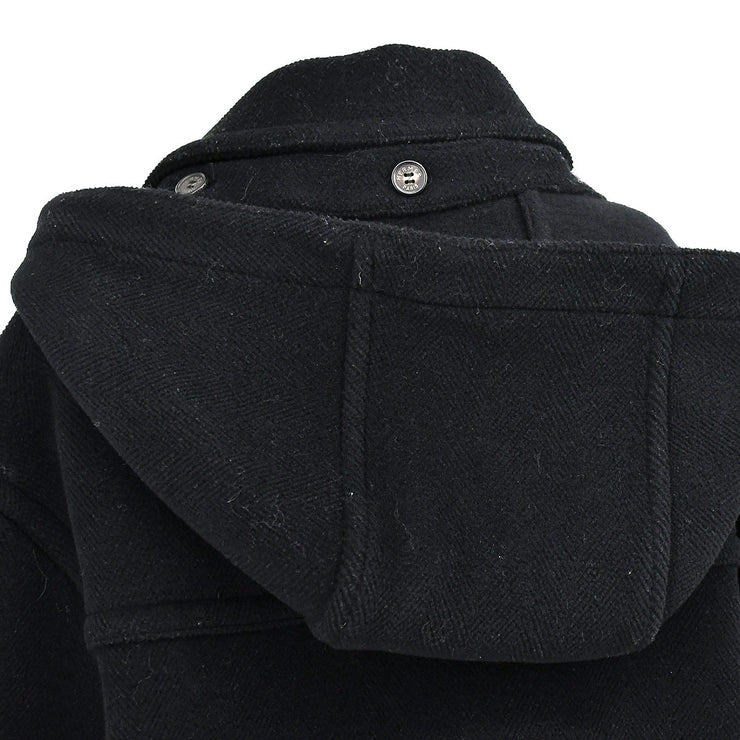 Hermes Hooded Coat Black #44