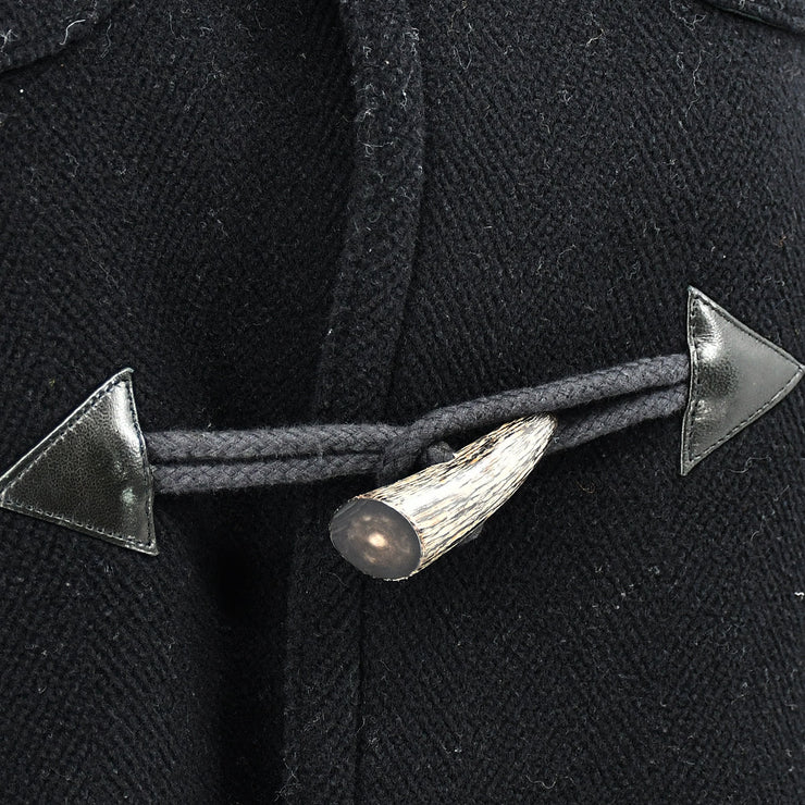 Hermes Hooded Coat Black #44