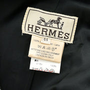 Hermes Hooded Coat Black #44