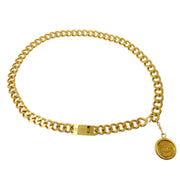 Chanel Medallion Chain Belt Gold 94A Small Good