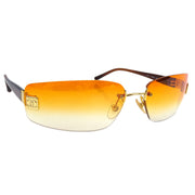 Chanel Sunglasses Eyewear Orange Small Good