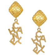 Chanel Gold Dangle Earrings Clip-On