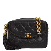 Chanel 1991-1994 Black Lambskin Camera Bag Mini