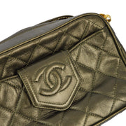 Chanel 1989-1991 Bronze Lambskin Camera Bag Mini