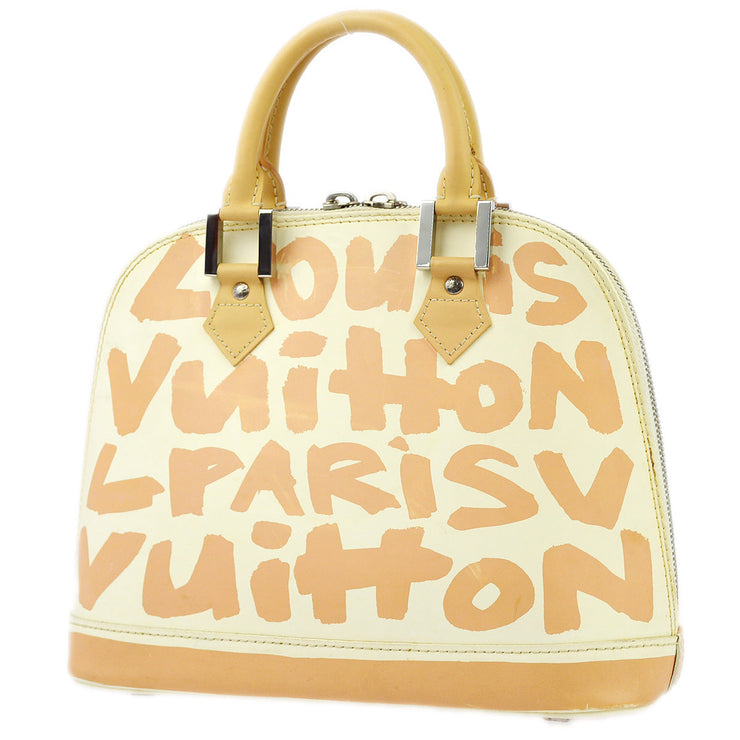 Louis Vuitton 2001 Beige Graffiti Alma MM Handbag M92180