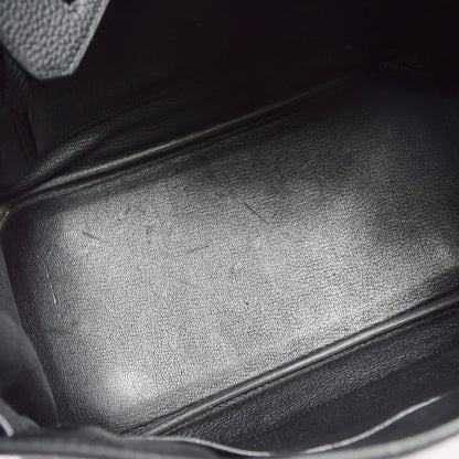 Hermes 2015 Black Taurillon Clemence Birkin 30 Handbag