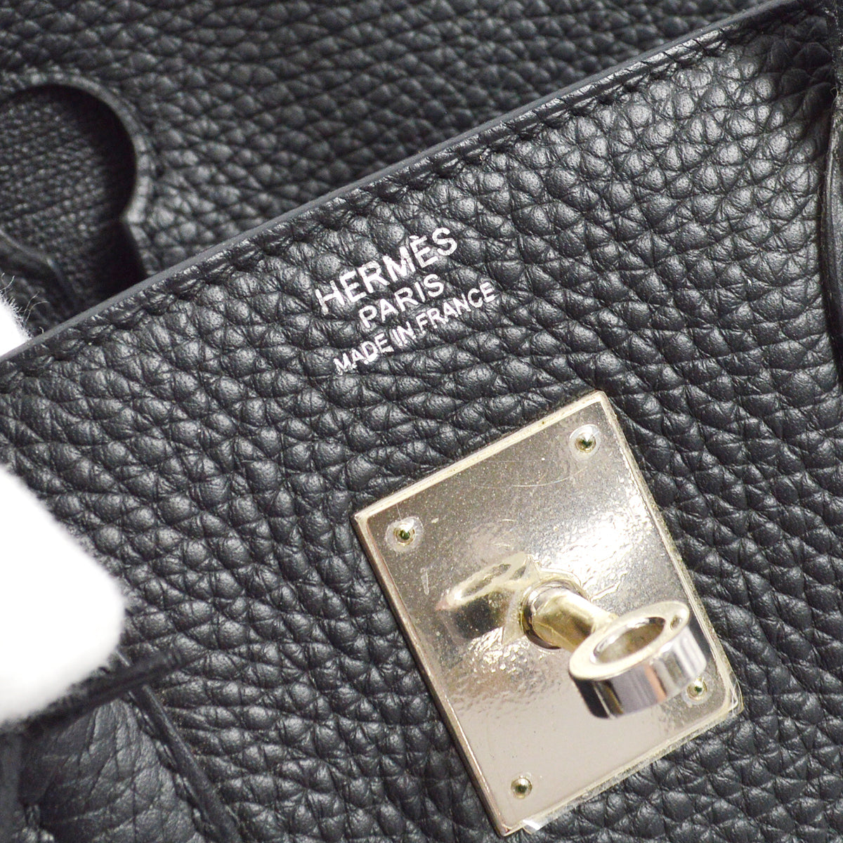 Hermes 2015 Black Taurillon Clemence Birkin 30 Handbag