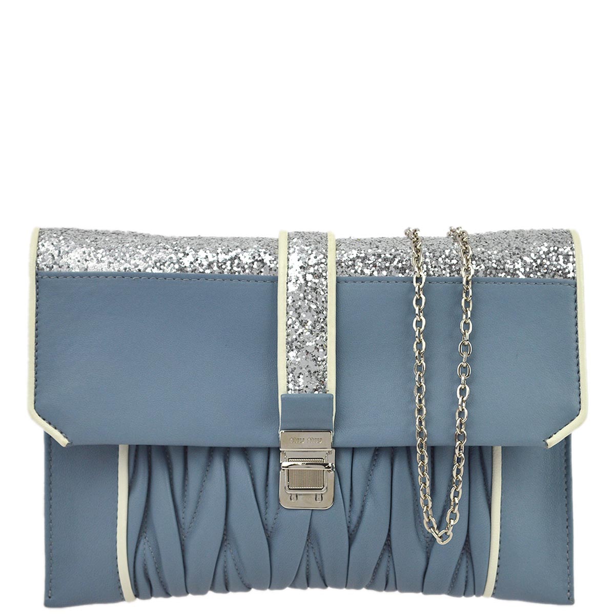 damage Miu Miu Light Blue Shoulder Bag