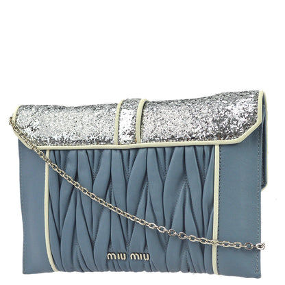 damage Miu Miu Light Blue Shoulder Bag