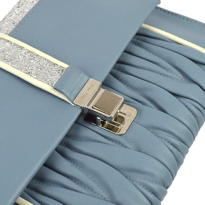damage Miu Miu Light Blue Shoulder Bag