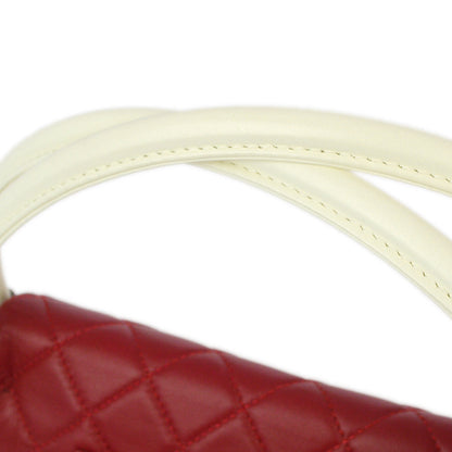 Chanel 2013-2014 Red Lambskin Small Hula Hoop Handbag