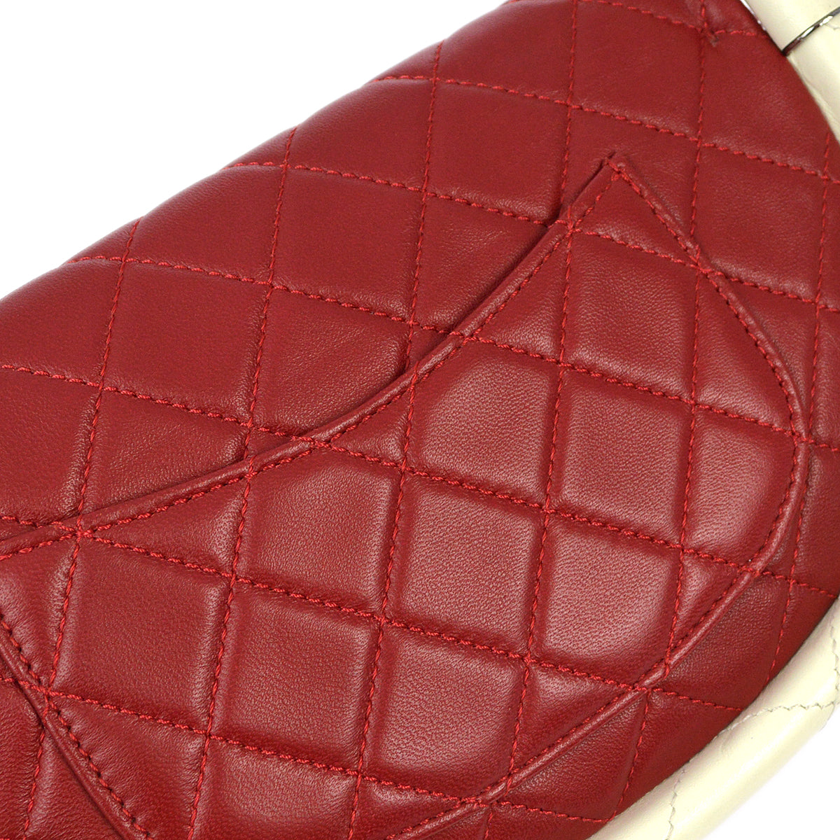 Chanel 2013-2014 Red Lambskin Small Hula Hoop Handbag