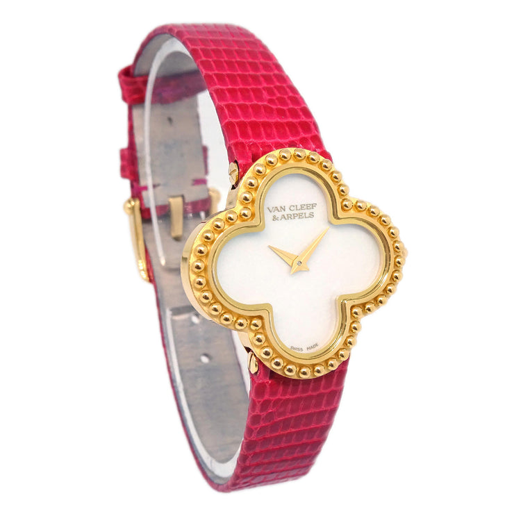 Van Cleef & Arpels Alhambra Ref.HH56431 Quartz Watch 18KYG Red