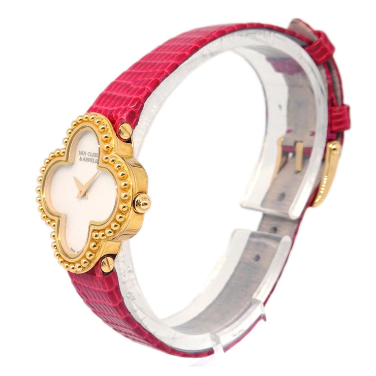 Van Cleef & Arpels Alhambra Ref.HH56431 Quartz Watch 18KYG Red