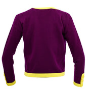 Chanel Ensemble Cardigan Short Sleeve Top Purple