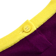 Chanel Ensemble Cardigan Short Sleeve Top Purple