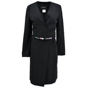 Chanel Setup Suit Jacket Skirt Black 00T #38