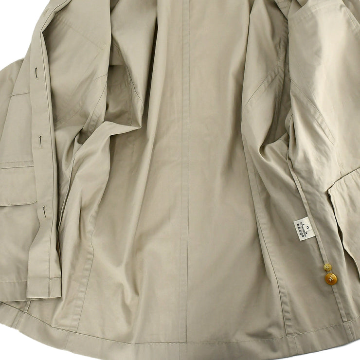 Hermes Single Breasted Jacket Beige #42