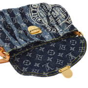 Louis Vuitton 2006 Blue Monogram Denim Mini Pleaty Raye Handbag M95333