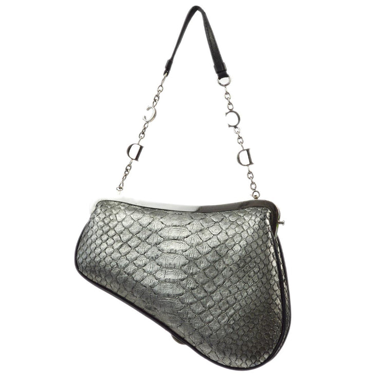 Christian Dior * 2003 Gray Mini Saddle Handbag