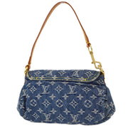 Louis Vuitton 2006 Blue Monogram Denim Mini Pleaty Handbag M95050