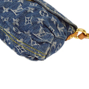 Louis Vuitton 2006 Blue Monogram Denim Mini Pleaty Handbag M95050