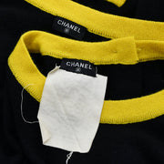 Chanel Ensemble Cardigan Short Sleeve Top Black 94A #36