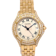 Cartier Panthere Cougar SM Quartz Watch 18KYG Diamond