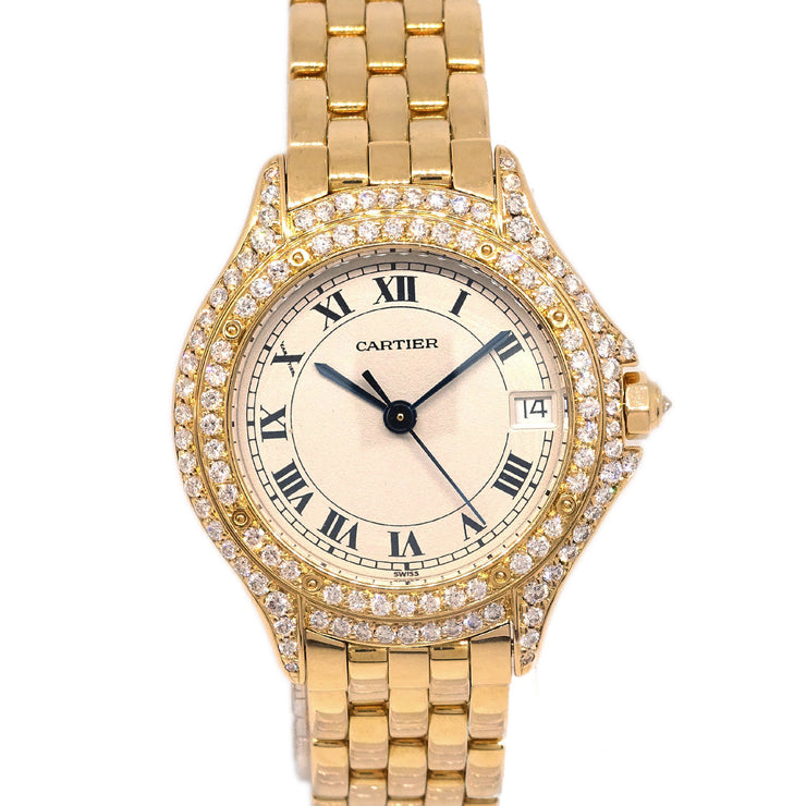 Cartier Panthere Cougar SM Quartz Watch 18KYG Diamond