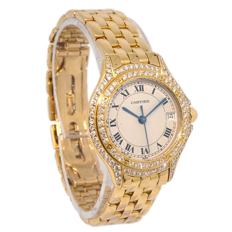 Cartier Panthere Cougar SM Quartz Watch 18KYG Diamond