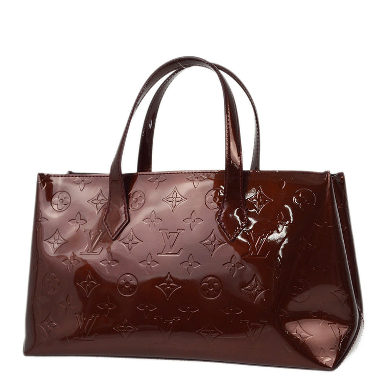 Louis Vuitton 2011 Red Monogram Vernis Wilshire PM Tote Bag M91644